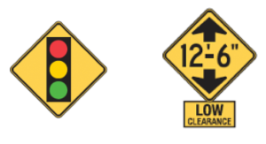 diamond-shaped-yellow-signs